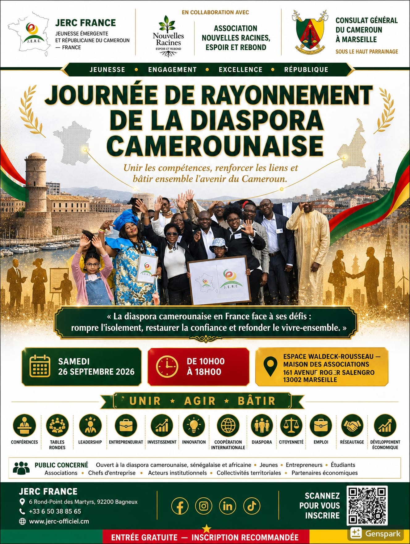 Affiche de la Journée de rayonnement de la diaspora camerounaise